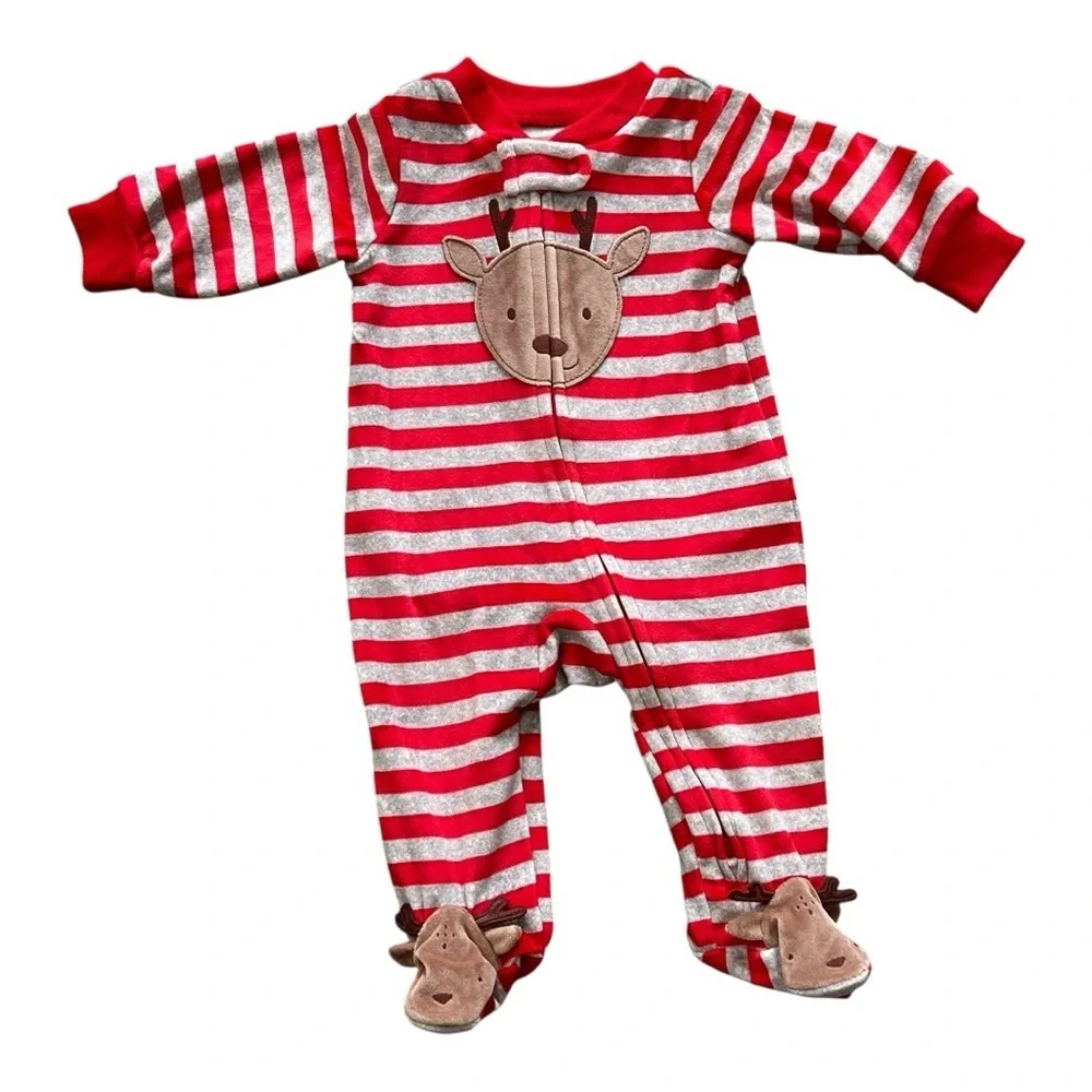 NWT Carter's Just One You Long Sleeve Striped Onesie- 3M
